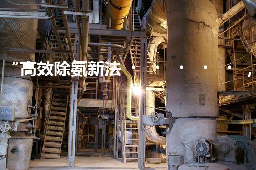 “高效除氨新法，破解氨氮廢水超標難題”